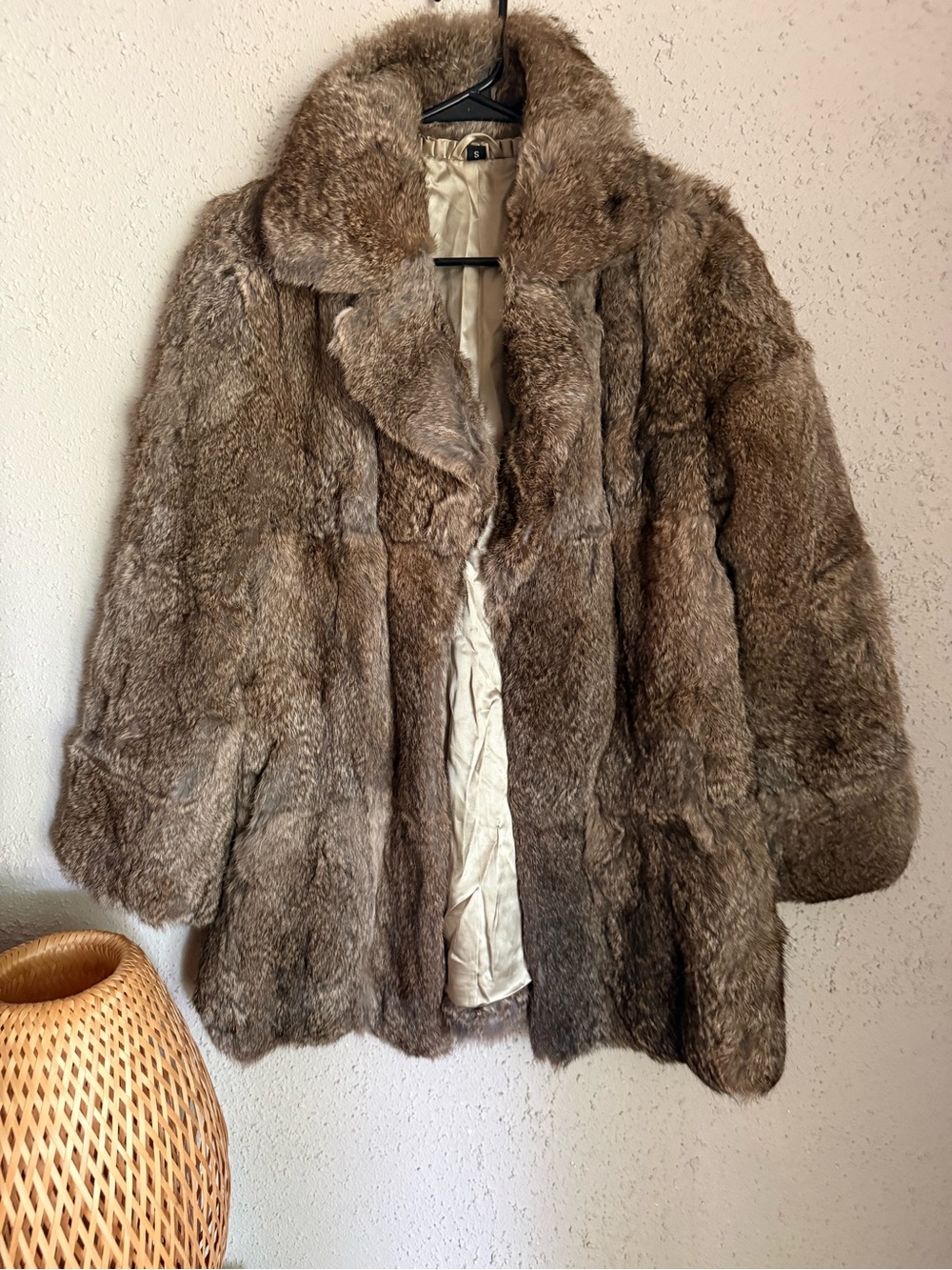 Vintage Genuine Rabbit Fur Coat Western Heritage Size Small